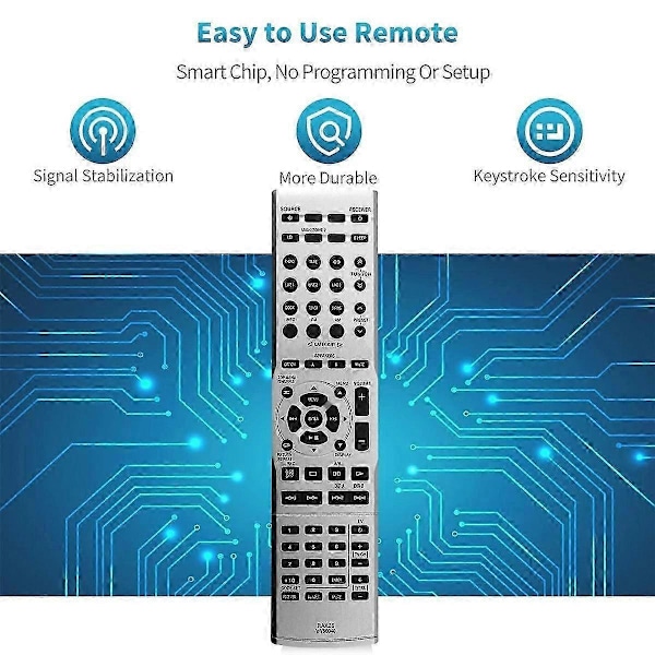RAX25 WV50040 Ersättningsfjärrkontroll kompatibel med Audio Receiver R-S500 R-S700 R-S500BL R-S700BL RS500 RS700