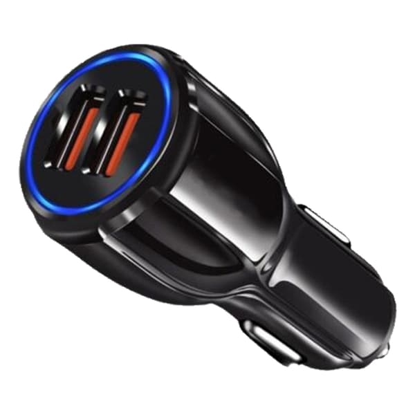 Bilopladeradapter Dobbelt USB QC3.0 Hurtigopladning Intelligent Universal 12V‑24V til Telefon Tablet