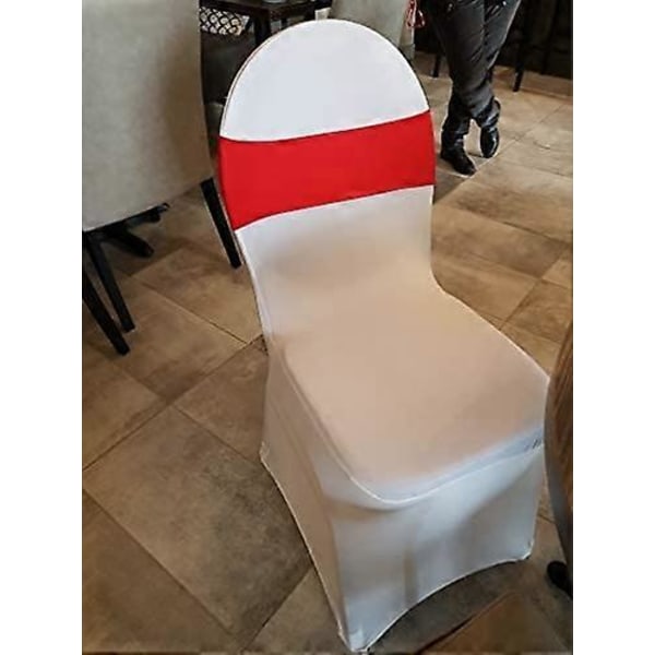 10 kpl Joustava Slip-on Tuolin Pääpanta Soljella, Häihin, Lycra, Polyesteri ja Spandex Tuolin Rusetti, Laivastonsininen