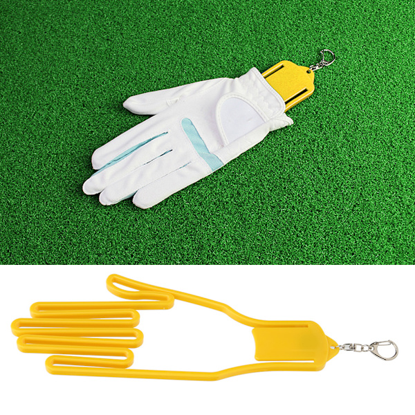 2 STK ABS Gule Golfhandsker Holder Holder Rack Beskyttelse Båre Shaper Støtteramme Bracket Værktøj Gul
