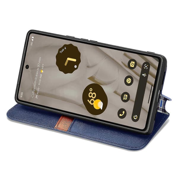 Fodral för Google Pixel 7a Flip Plånbok Flip Magnetiskt Skyddsfodral Plånbok Kompatibel med Google Pixel 7a Fodral Blue