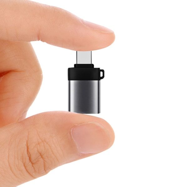 OTG Type C Adapter Type C til USB-stik USB 3.0 til tilslutning af mus Tastatur Mobiltelefon U Disk Sort