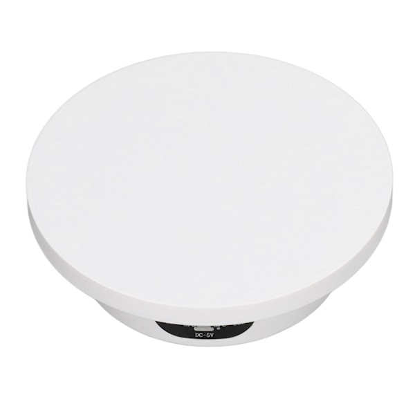 Roterande displaystativ 16 cm vit fjärrkontroll lågbrus elektrisk 360 graders skivspelare displaystativ