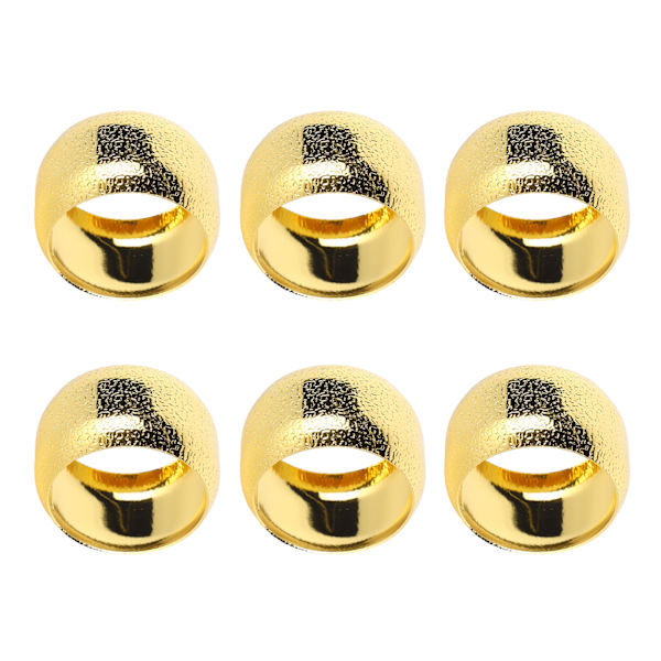 6 stk Serviettringer Gullfarge Sterkt metall Elegant Enkle flerbruksserviettholdere for bryllupshotellfest