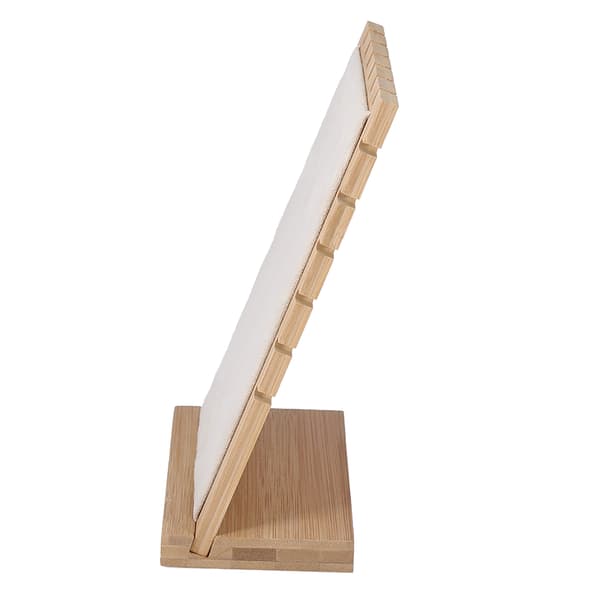 Træ Halskæde Armbånd Vedhæng Smykker Organizer Display Holder Stand Rack (Beige)