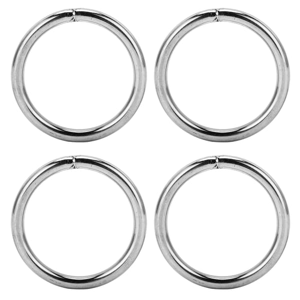 10 stk. svejsede runde ringe i rustfrit stål, multifunktionelle til campingbælte, rigging 4x40mm