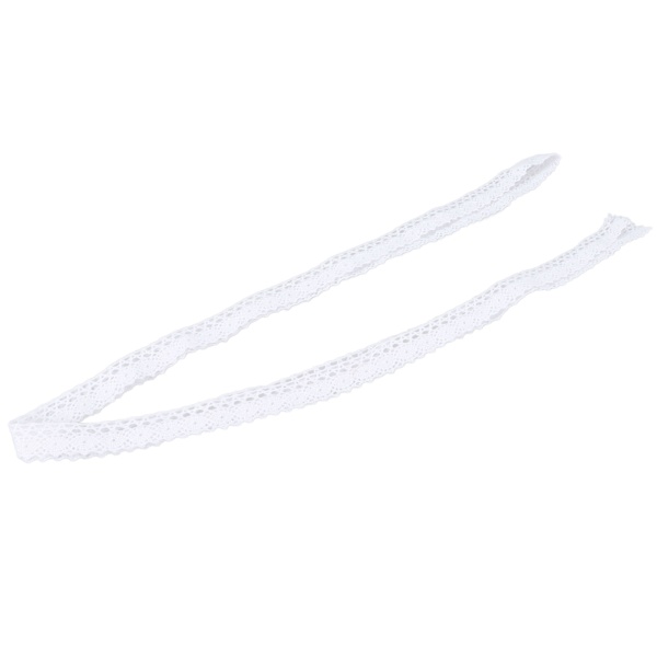 Spetsband DIY Bomulls Nät 1,5 cm Bredd 20 Yards Utsökt Spetskant för Gardin Kläder Duk Present Dekoration Vit