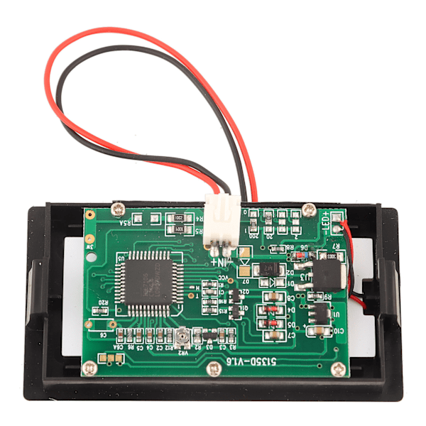 YB5135D LCD digital skjerm To-leder DC spenningsmåler Monitor Voltmeter (Halvforsegling DC60V-120V)