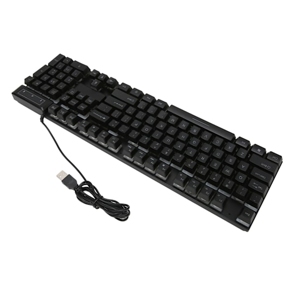 Gamingtangentbord Kabelanslutet 104 nycklar Ergonomisk bakgrundsbelysning USB tangentbord för hemmakontor bärbar dator Arbetsspelsvart