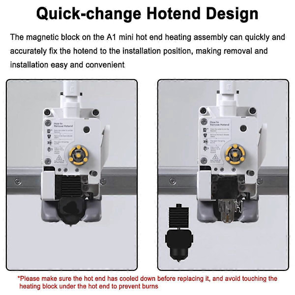 Hotend Kit för A1 Mini, 3D-skrivardelar Utskrift 0,4 mm
