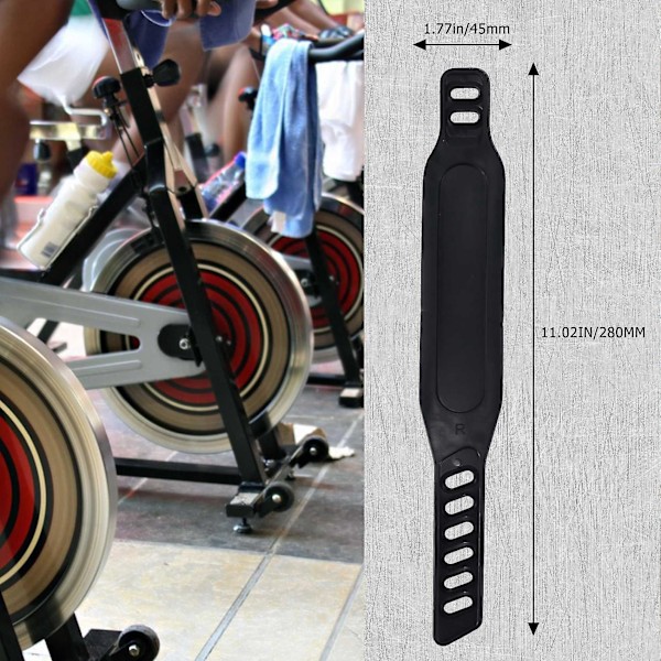 2 Par Sykkelpedalstropper Justerbar Lengde Universal Pedal Spinning Trening Hjemme eller Gym-B5