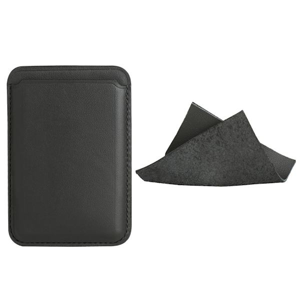 Magnetisk adsorptionskorthållare i PU-läder kompatibel för iPhone 12 mini 12 Pro Max