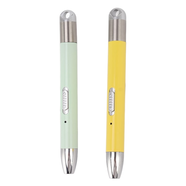 Diamantmålning Pen Set Pack Kit Tillbehör Verktygssats med Utbytbara Huvuden Halkskydd Matta Vax Organizer Gul Grön