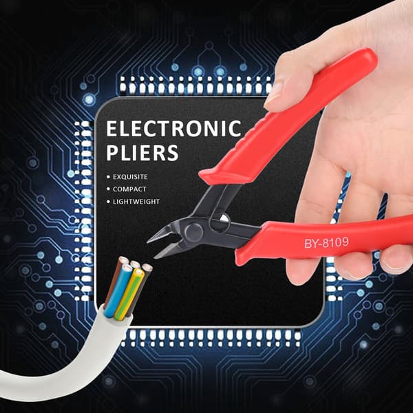 1 stk. Elektronisk stålafklipper Wire Kabel Linje Cutter til 0,8-1,6 mm Wire-rød