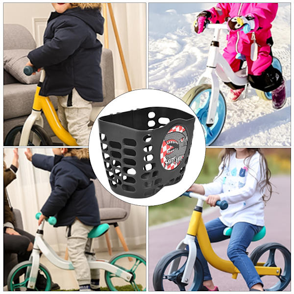 Utomhuscykelskoter Söt Frontkorg Cykelcykelshoppinghållare för barn Barn Svart