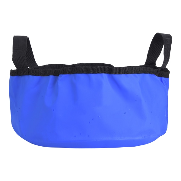 PVC utomhus bärbar rund hopfällbar hink tvättställ för resande camping picknickblå