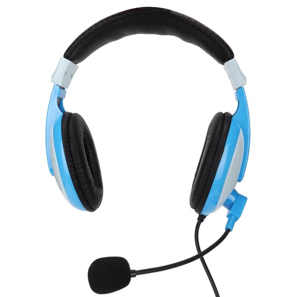 Somic Electronics Hodetelefoner Multifunksjonelle Plugger Stemme Gaming Headset med Mikrofon for Datamaskiner Mobiltelefon Grå Blå