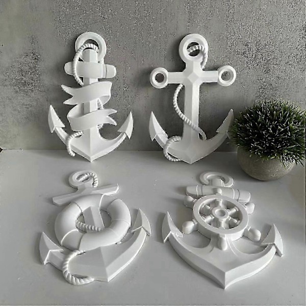 \"Skibsanker Formet Resin Form til DIY Vægdekoration\" B