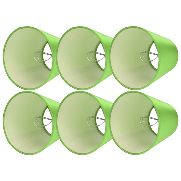 6 st E14 lampskärm tyg lampskärm bordslampa taklampa skärm för sovrum vardagsrumFluorescent Green PX157