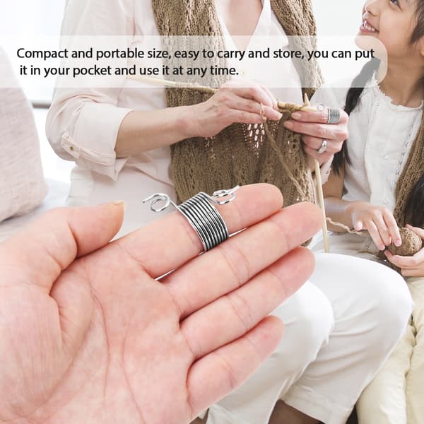1 stk. fingerbøl i rustfrit stål, garnstrikkeguide, ringhåndværk, syværktøj