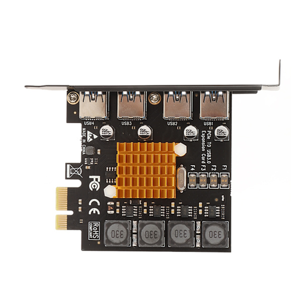 PCIE till USB 3.0 expansionskort 4 portar PCIE till USB 3.0 Bakåtkompatibel Stabil Säker USB 3.0 expansionskort för PC