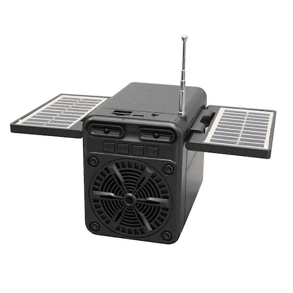 Solar Nödladdning FM Radio Multifunktionell Bluetooth Högtalare