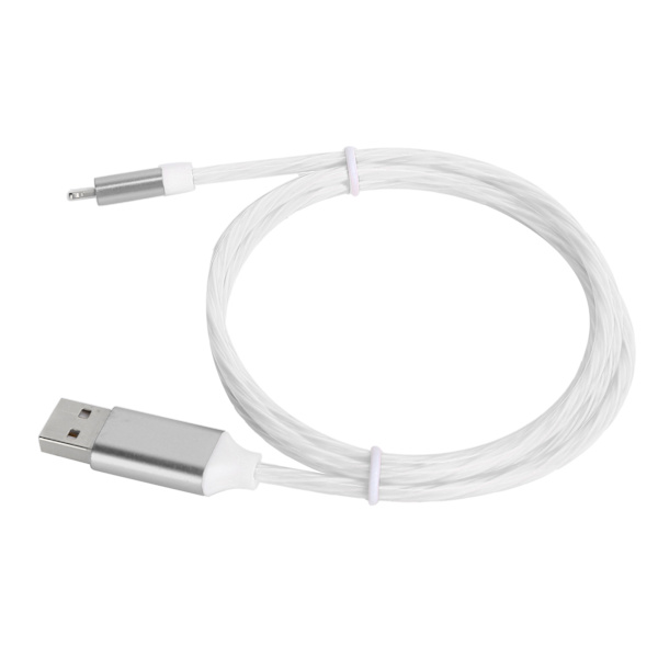 USB-laddningskabel för IOS LED-ljus upp flödande snabbladdningskabel för IOS-mobiltelefoner Färgglatt ljus