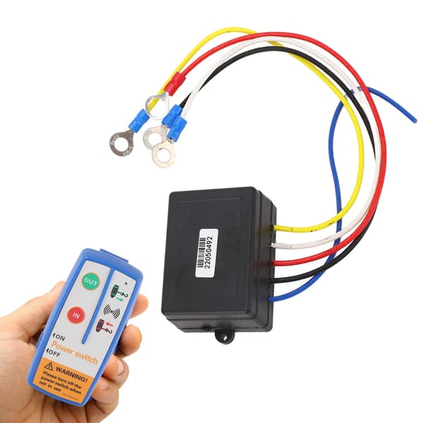 Elektrisk vinsj trådløst fjernkontrollsystembryter 120W 12‑24V erstatning for lastebil ATV SUV
