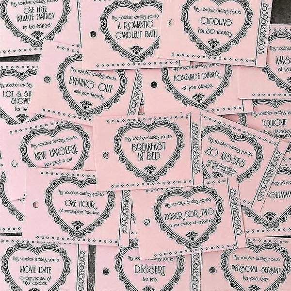 Kærlighedskuponer til ham 20 stk. Kærlighedskuponbog Let at skrive Sjov romantisk pargave til bryllup Valentinsdag Jubilæum Blå