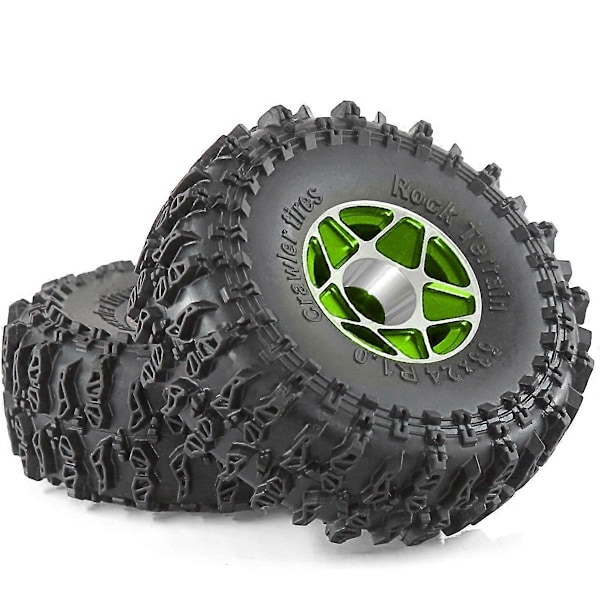4 stk. 63 mm 1,0 tommer Beadlock hjuldæksæt til 1/18 1/24 RC Sort