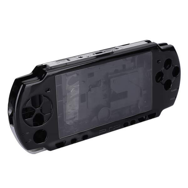 Erstatningsskall til spillkonsoll i ABS-materiale med skrutrekker for PSP2000-konsoll, svart