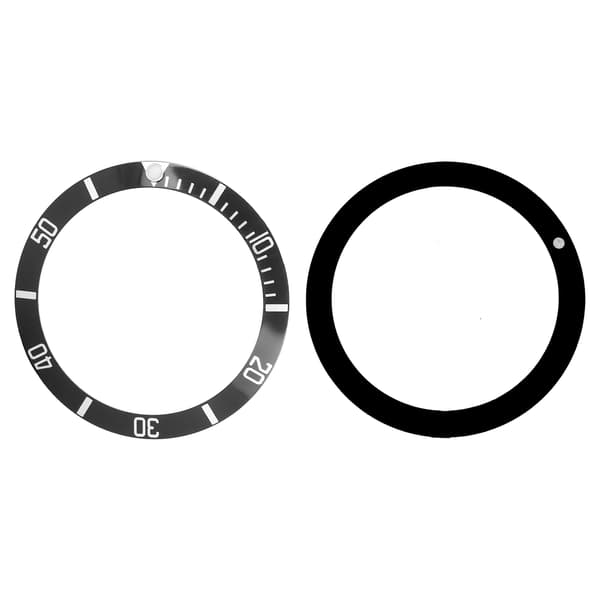 Professionell Armbandsur Bezel Insats Loop Ersättning Klocka Bezel Insats Ring Tillbehör Svart