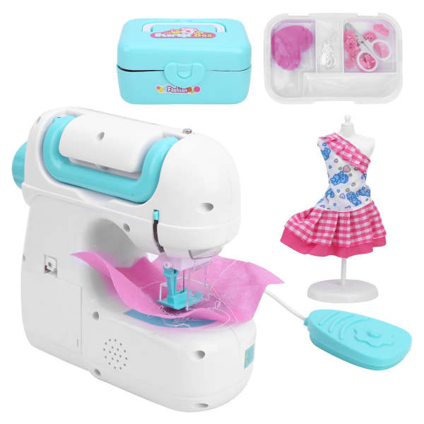 Symaskinesæt Elektrisk husholdningsmini-symaskine-legetøjstøj til børn