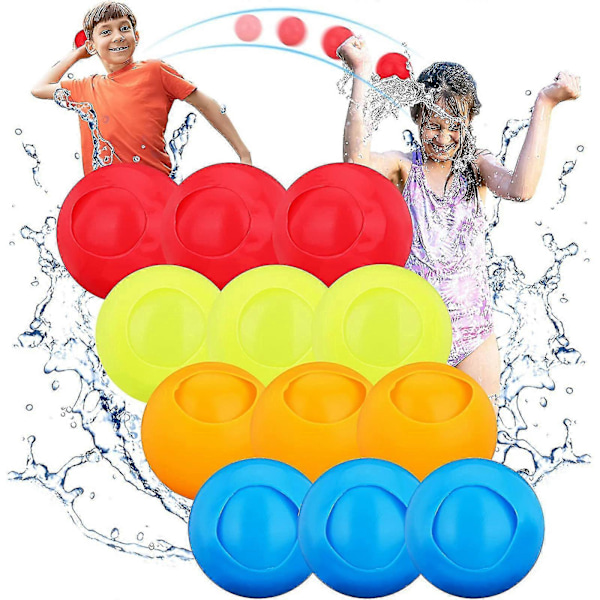 Genanvendelige Vandbomber Legetøj Splash Bolde Bomuld Børn Swimmingpool -DGJR Orange