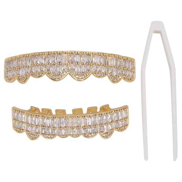 Teeth Set Hip Hop Teeth Grills Iced Out Teeth Decoration for Men Women