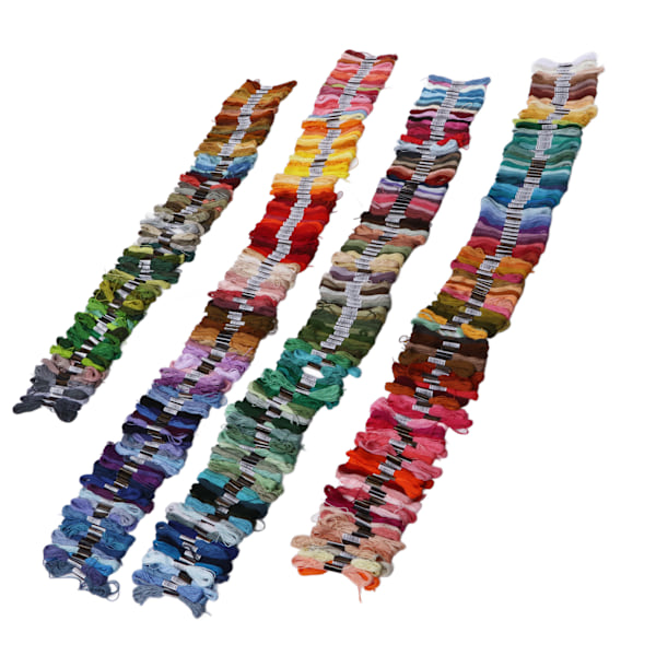 Broderigarn i flera färger som inte bleknar, sytillbehör i polyester för att göra armband, garn, dockor, handskar