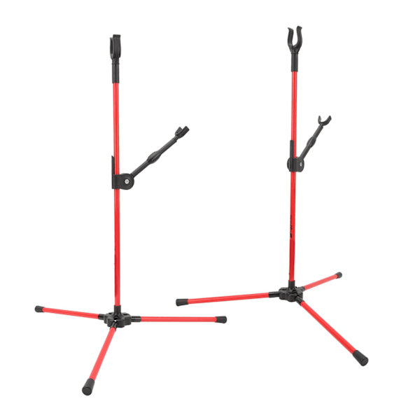 Bågstativ i glasfiber för recurvbåge, lättviktsstativ för compoundbåge, 62 cm högt, för utomhusbruk, röd
