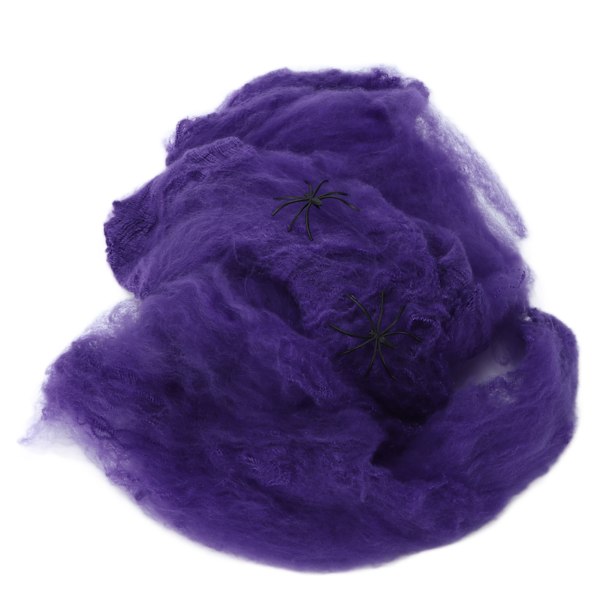 5 kpl Hämähäkinseittiä Kauhea Vivid Skaalautuva Halloween Koriste Tarvikkeet Sisä- Ja Ulkokäyttöön Violetti
