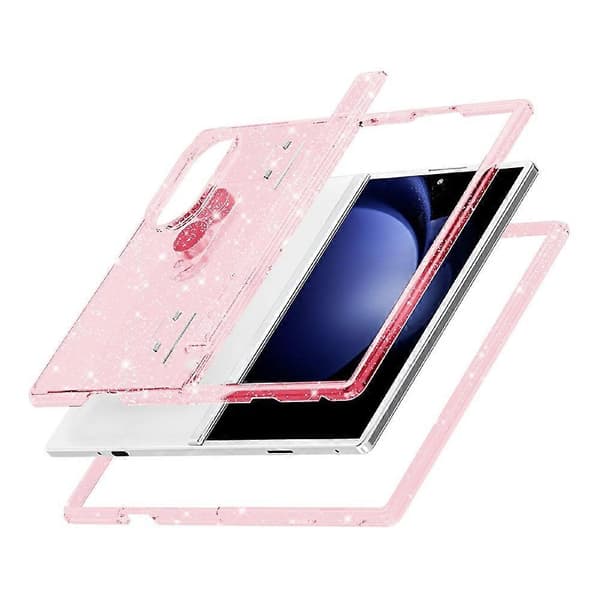 Compatible with Samsung Galaxy Z Fold8 Case Glitter Powder Shiny Soft TPU + Hard PC Back Cover Pink