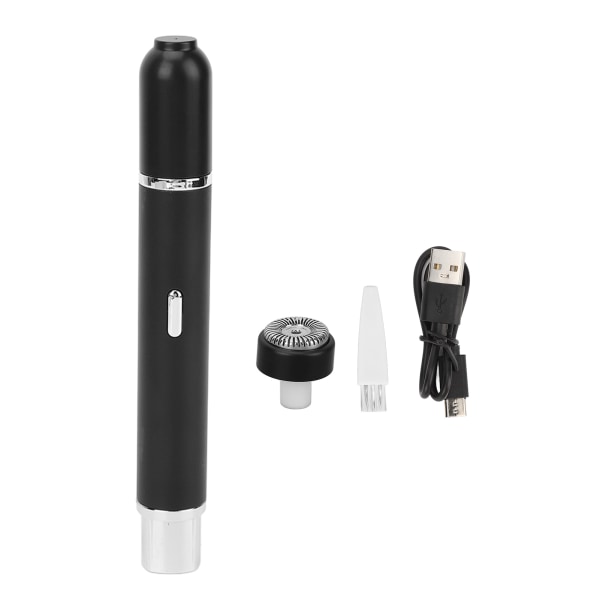 Nenähiusleikkuri USB Mini 2 in 1 Kannettava hiljainen ja nopea korvahiusten trimmauskone musta