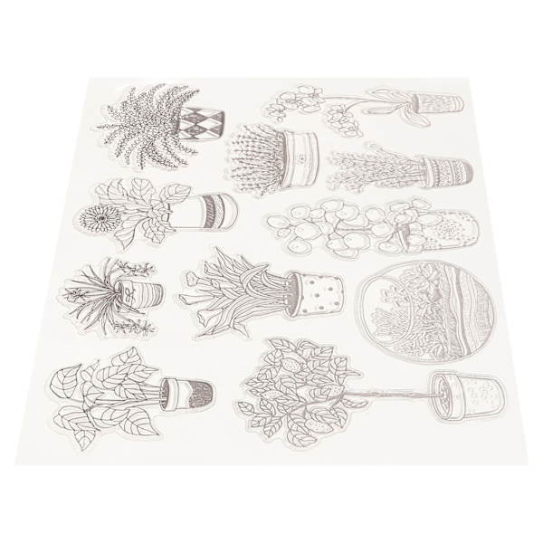 Klar silikonforsegling utsøkt pregemal for papir kortfremstilling dekorasjon DIY scrapbooking vase