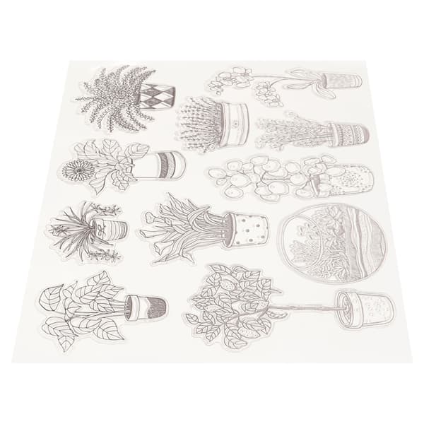 Klar silikonforsegling utsøkt preget mal for papirkortlaging dekorasjon DIY scrapbooking vase