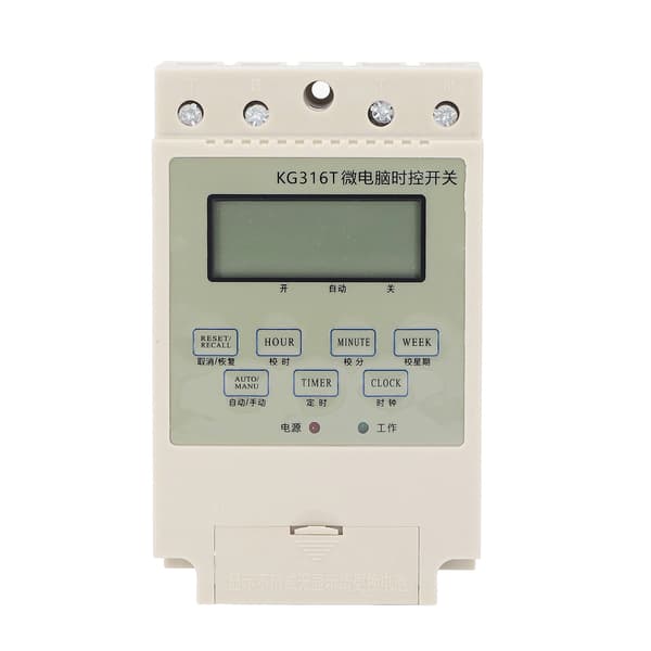 Mikrocomputer Tidsstyringsafbryder Digital Elektronisk Timerkontakt med Kondensator Skinnemontering 220V 25A