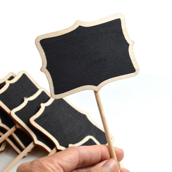 10 st Mini Blackboard Små Trä Tavla Skylt Tavlor