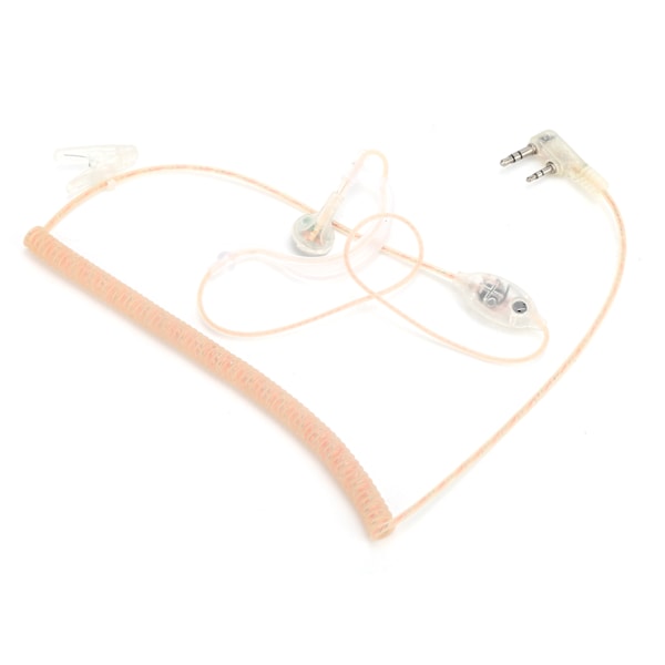 Walkie Talkie Earpiece PTT-kuulokemikrofoni, jossa korvatulpan suojus Baofengille (beige)