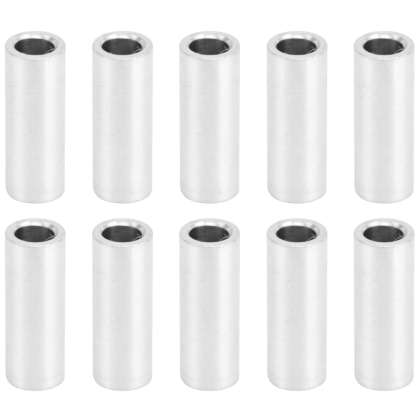 10 stk. runde afstandsholdere i aluminiumlegering, gevindløse afstandsholdere, 6 mm ydre diameter, 14 mm lange