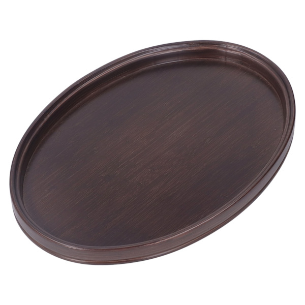 Oval tebricka i bambu - Dekorativ, robust, elegant och säker - Bricka för middag, te och mat - Perfekt för hem och restaurang