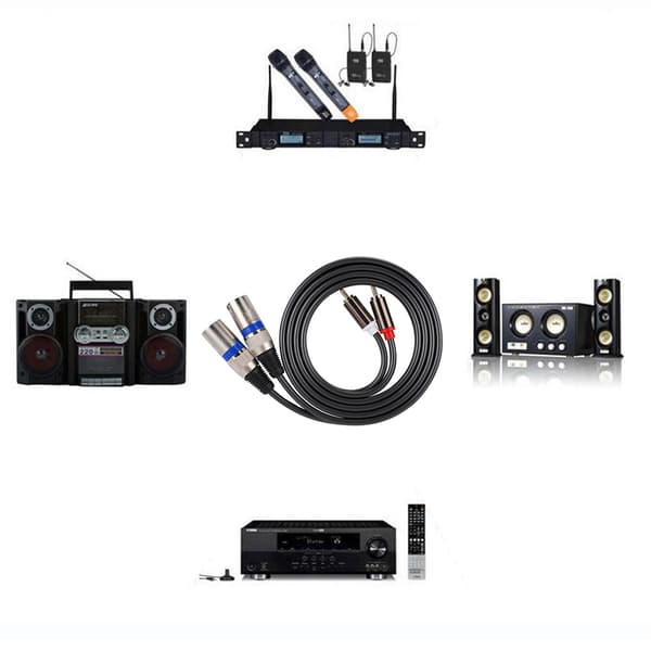 1,5M for RCA Han til XLR Han Audio Adapter Kabel Patch Cord Dobbelt række PVC Ledning