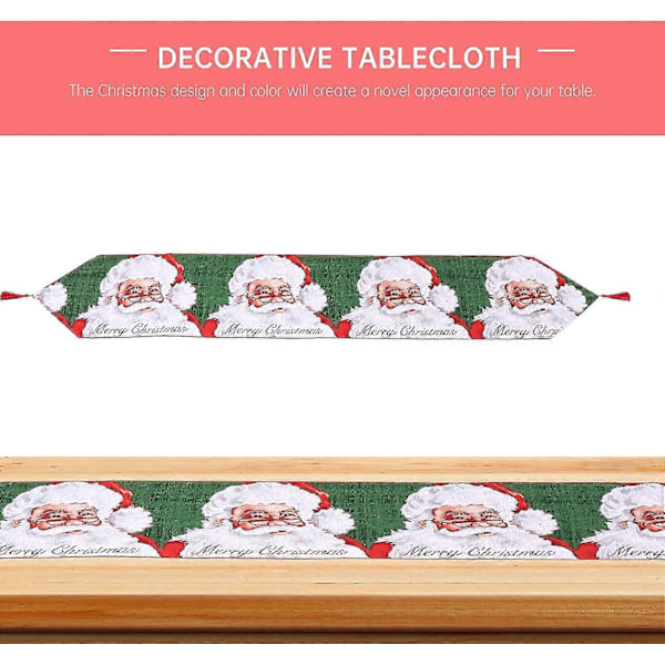 Juleduk Julemann bordduk Broderi bordlin Gave teppe Julepynt (rød og grønn)