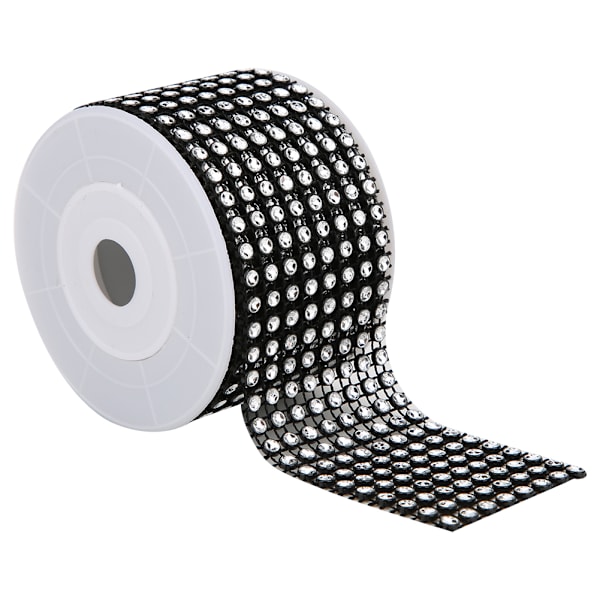 3PCS Rhinestone Mesh Roll Shiny Diamond Wrap Ribbon Trim DIY Hand Made DecorationBlack